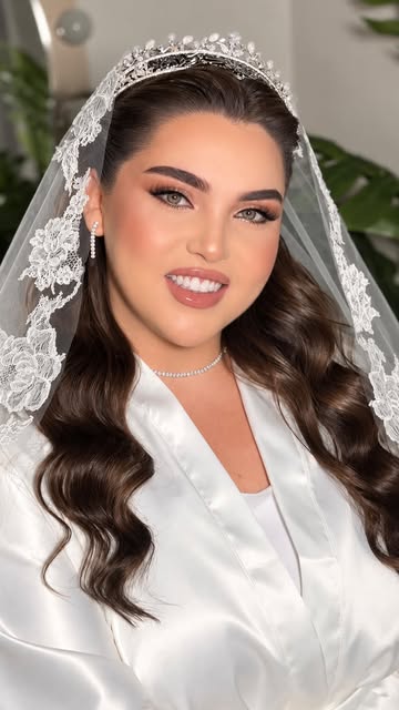 إطلالة عروس من تيل